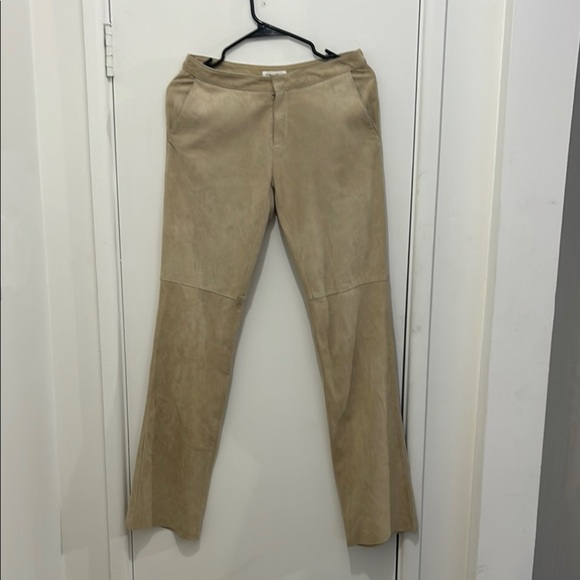 Rare vintage Calvin Klein Tan Suede Pants - Picture 1 of 3